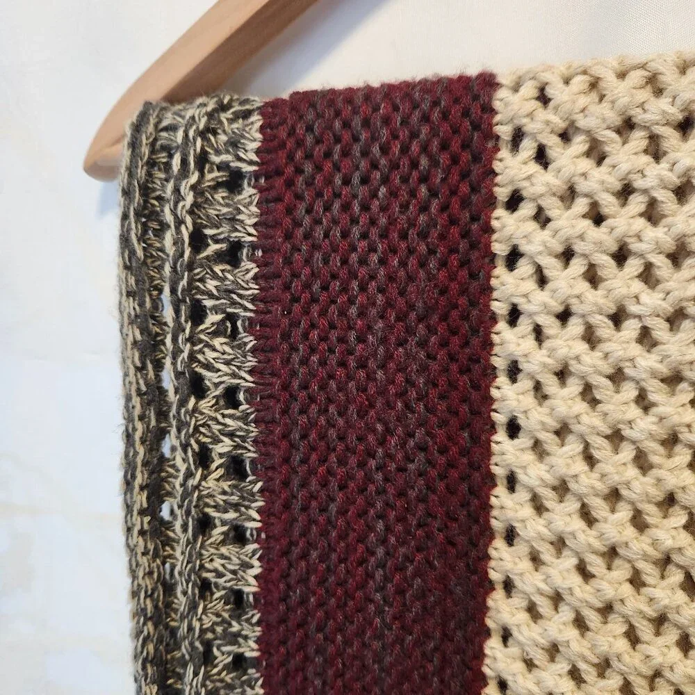 Infinity Scarf Look by M Amos Stripe Multicolor Crochet‎ 15
